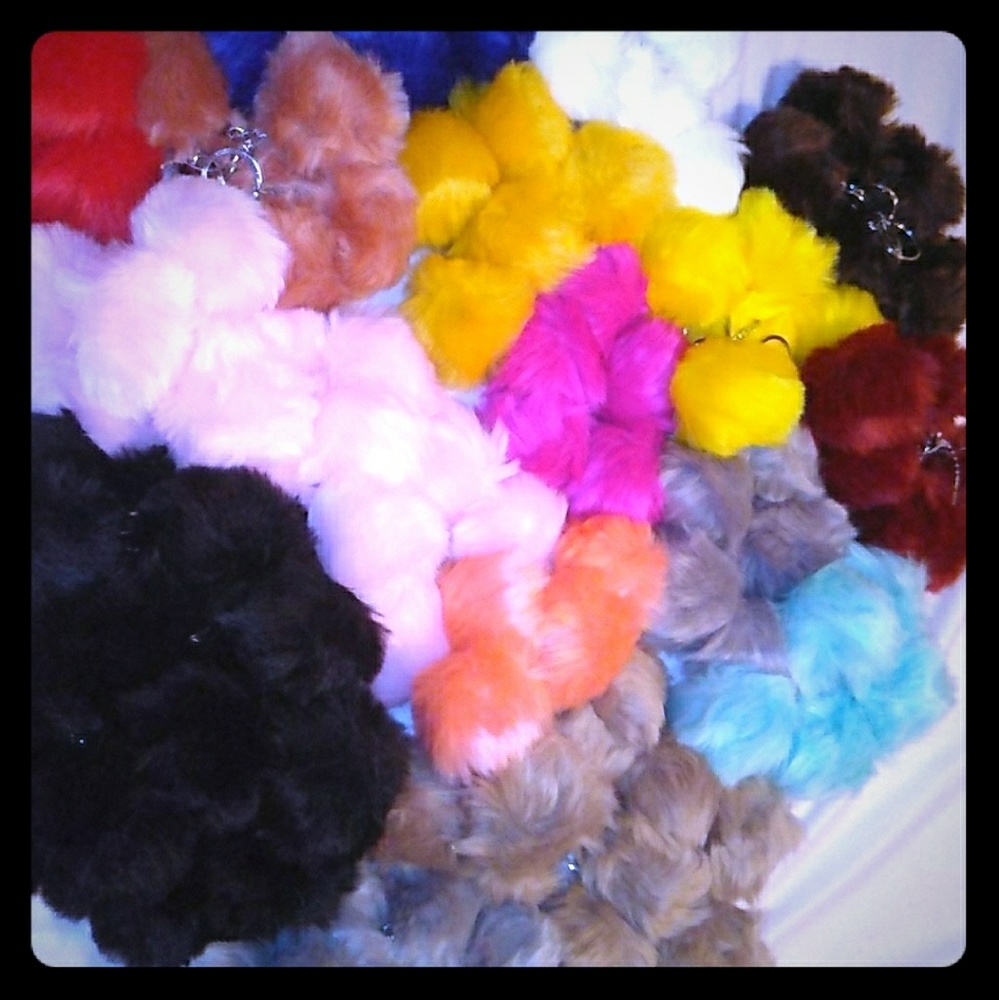 Fluffy key chains